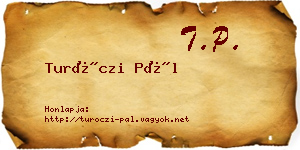 Turóczi Pál névjegykártya